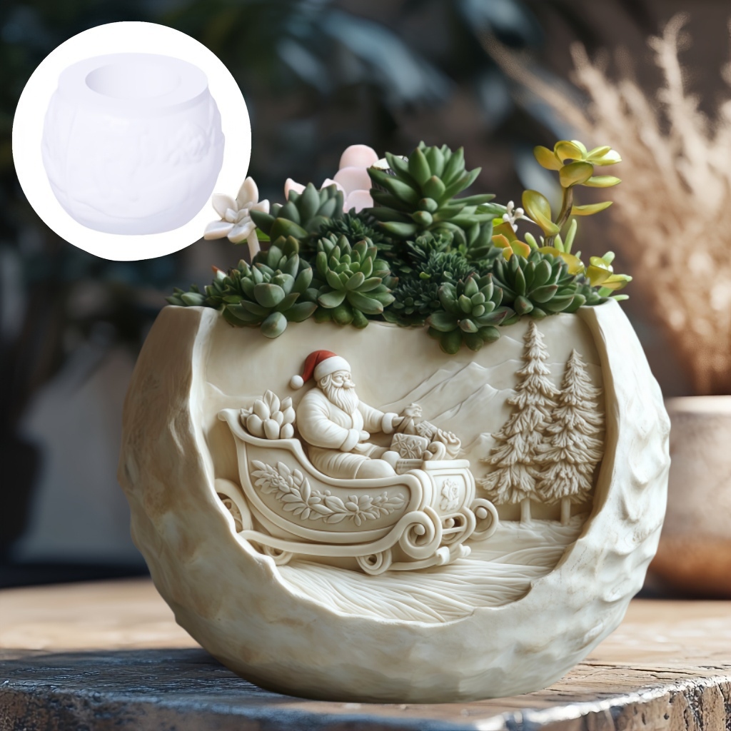 Cedar Sled Santa Claus Relief  - đánh giá và giá Potsticker Mold